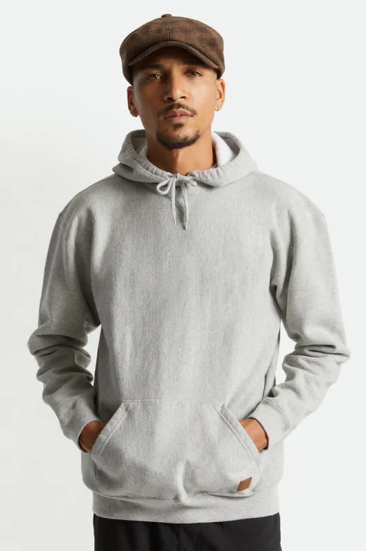 Longman II Reserve Hood - Heather Grey sold by Brixton