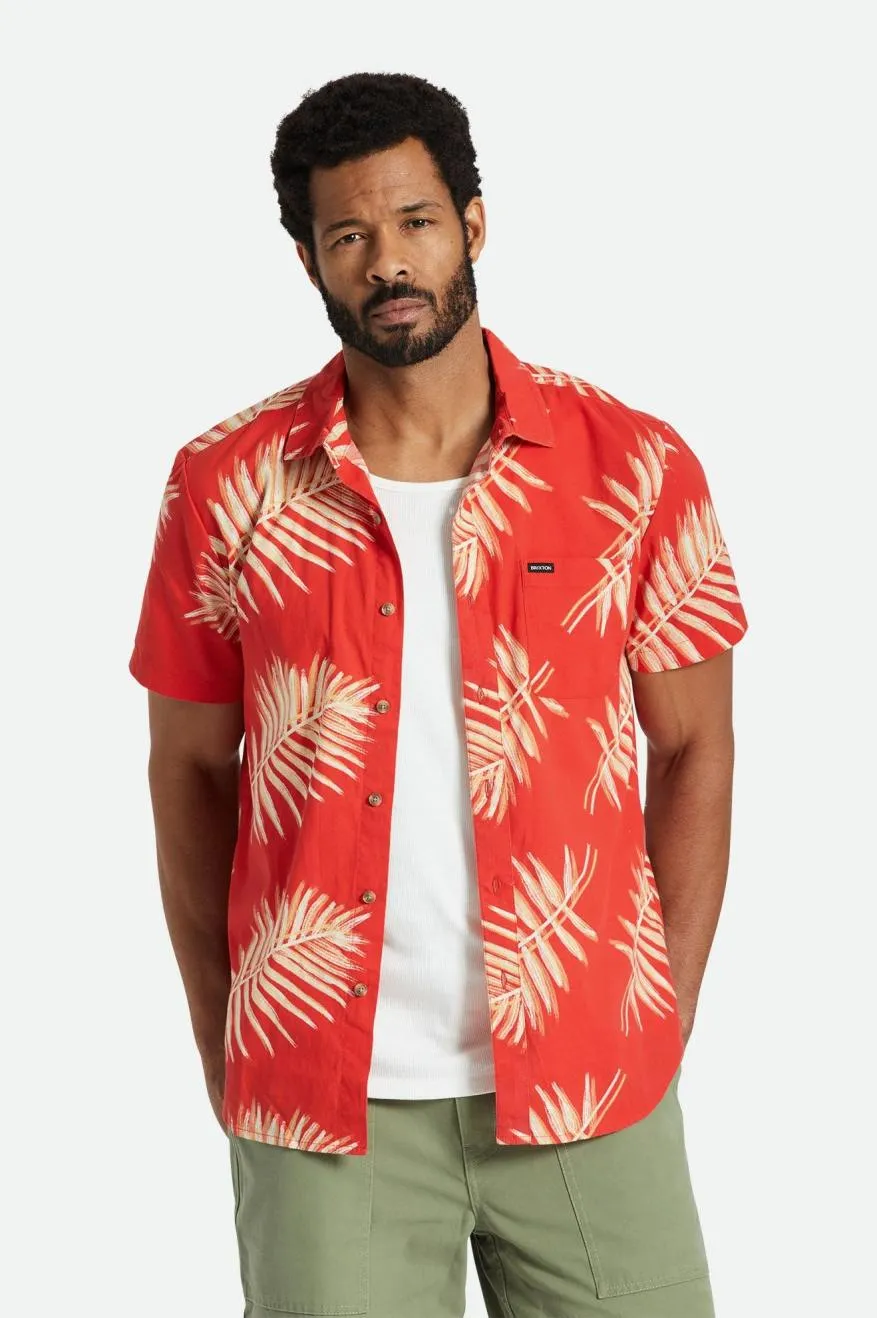 Charter Print S/S Woven - Aloha Red/Palm Leaf sold by Brixton product image thumbnail 2