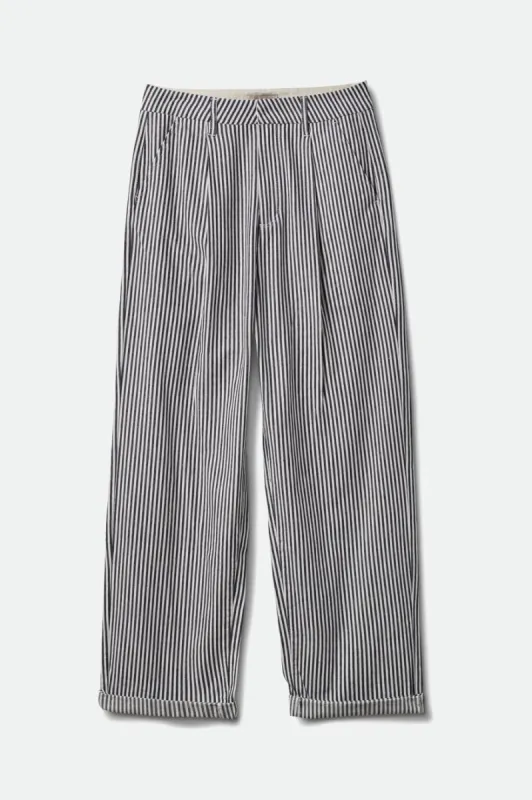 Victory Trouser Pant - Washed Navy sold by Brixton