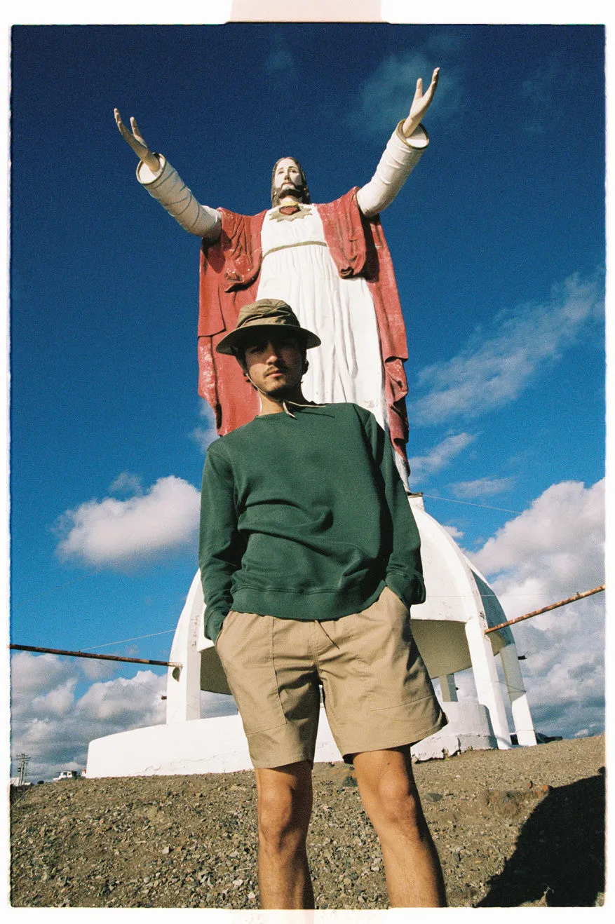 Vintage Reserve Cross Loop French Terry Crew - Trekking Green Sol Wash sold by Brixton product image thumbnail 3