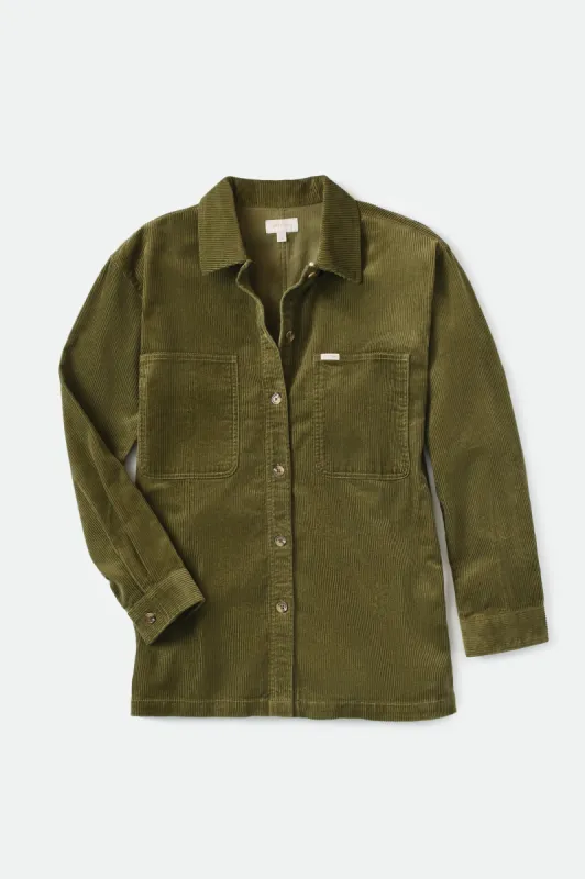 Bowery Tunic Overshirt - Military Olive sold by Brixton