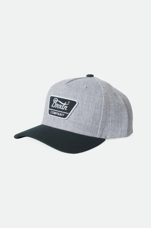 Linwood C NetPlus MP Snapback - Black/Heather Grey sold by Brixton