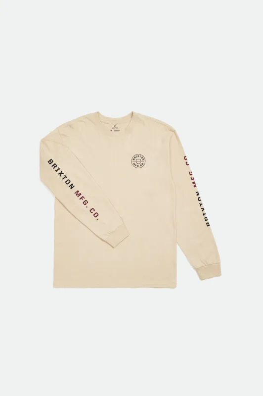 Crest L/S Standard Tee - Sand sold by Brixton