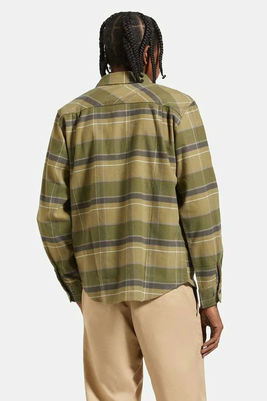 Builders Bowery Stretch Water Resistant L/S Flannel - Dill/Olive Surplus/Washed Black sold by Brixton product image thumbnail 4