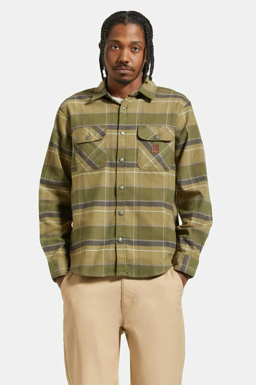 Builders Bowery Stretch Water Resistant L/S Flannel - Dill/Olive Surplus/Washed Black sold by Brixton product image thumbnail 3