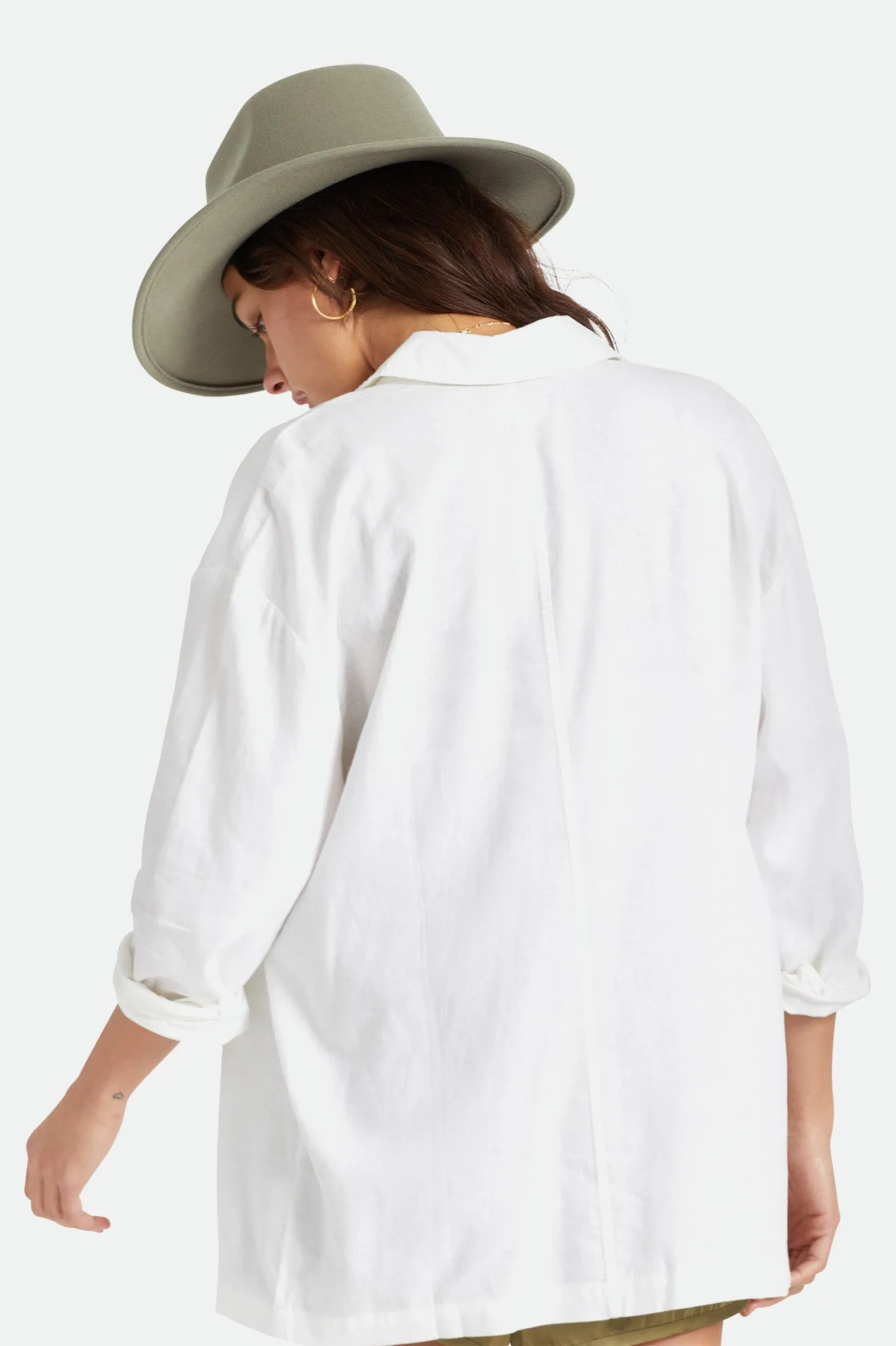 Bowery Overshirt - White sold by Brixton product image thumbnail 4