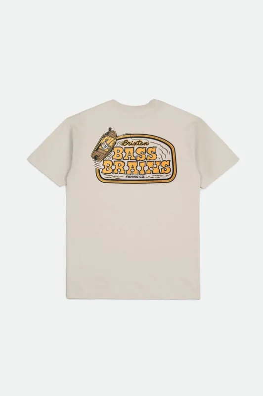 Bass Brains Boat S/S Standard Tee - Cream made by Brixton