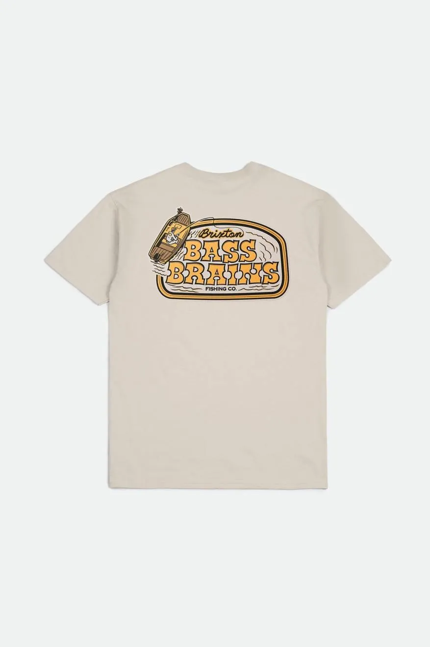 Bass Brains Boat S/S Standard Tee - Cream sold by Brixton