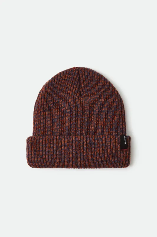 Heist Chunky Beanie - Washed Navy/Caramel Marled sold by Brixton