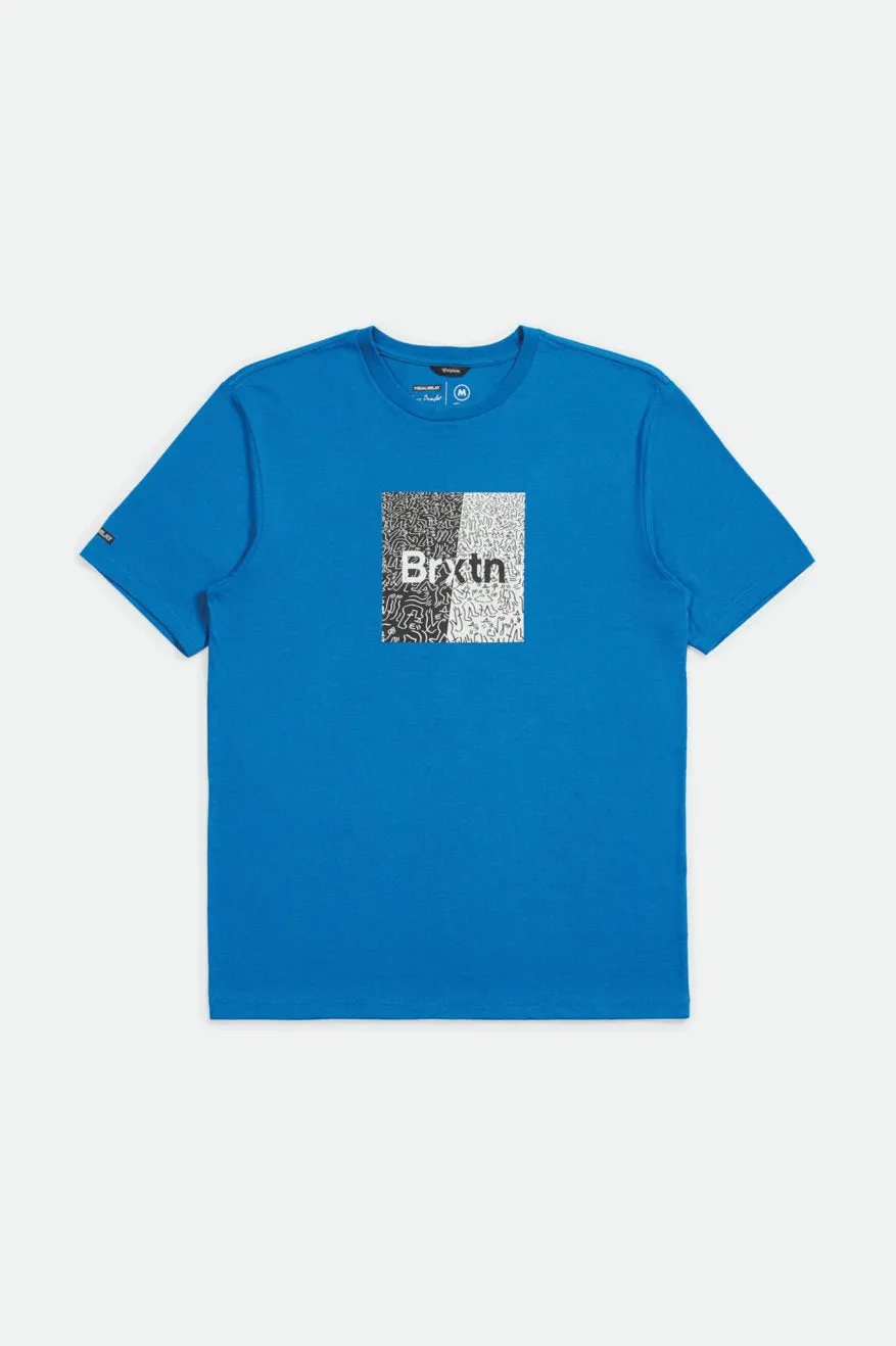 Crowd Art S/S Tee - Royal sold by Brixton