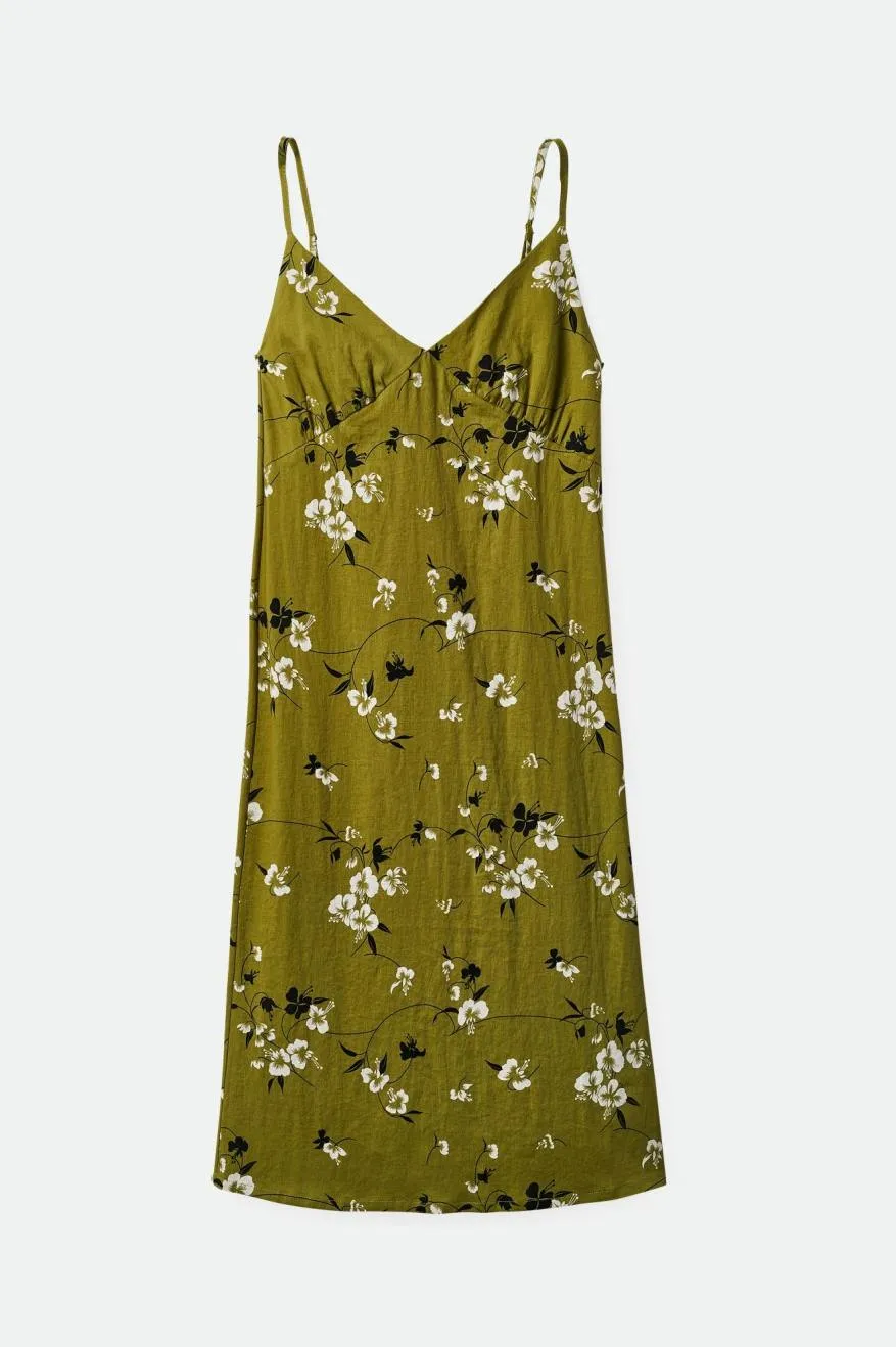 Lanai Linen Midi Dress - Moss sold by Brixton