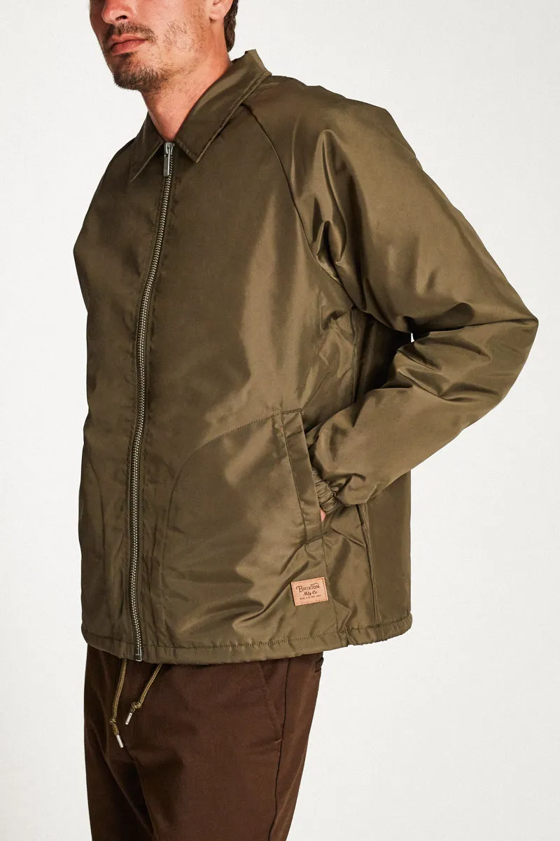 Claxton Collar Sherpa Jacket - Olive sold by Brixton product image thumbnail 4