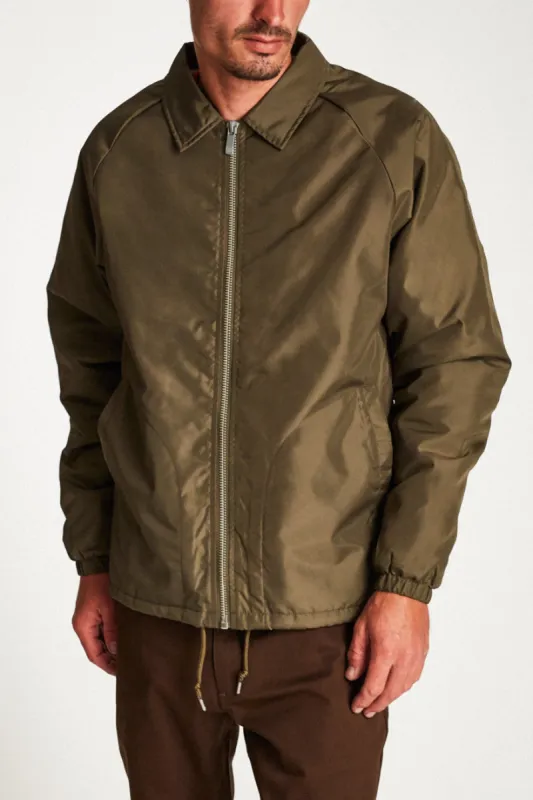 Claxton Collar Sherpa Jacket - Olive sold by Brixton