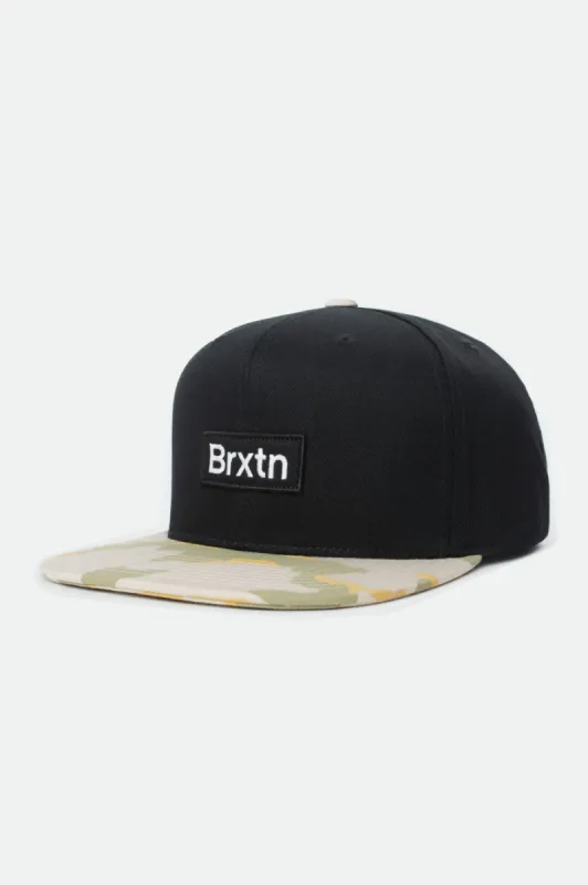 Gate III MP Snapback - Black/Desert Camo sold by Brixton