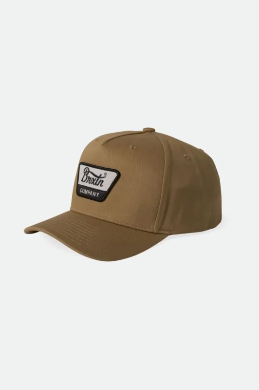 Linwood C Netplus MP Snapback - Khaki/Black/White sold by Brixton