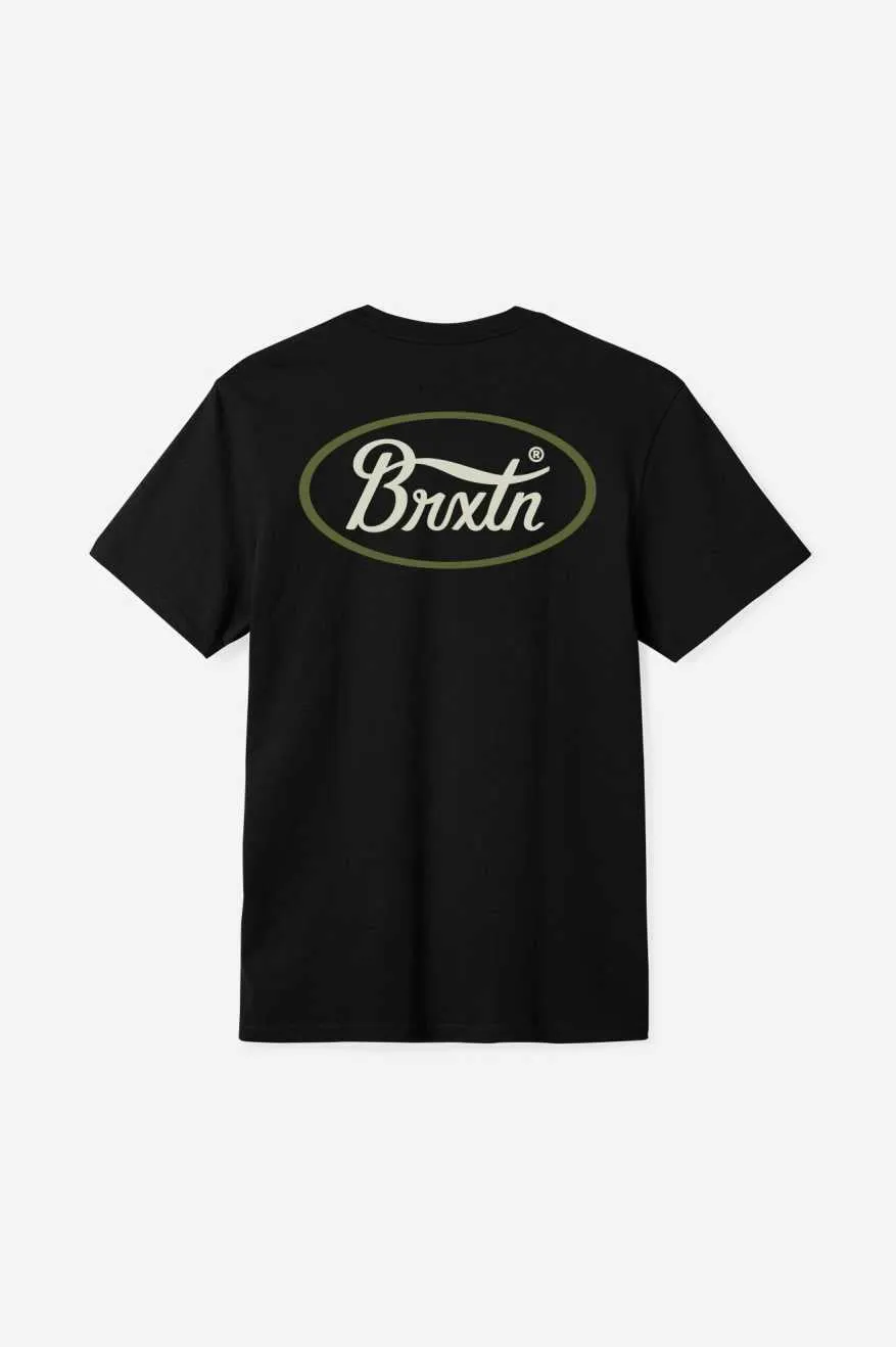 Parsons S/S Tailored T-Shirt - Black/Bone/Sea Kelp sold by Brixton product image thumbnail 2
