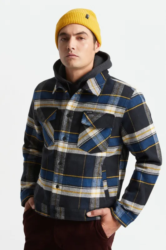 Bowery Trucker Jacket - Joe Blue Plaid sold by Brixton