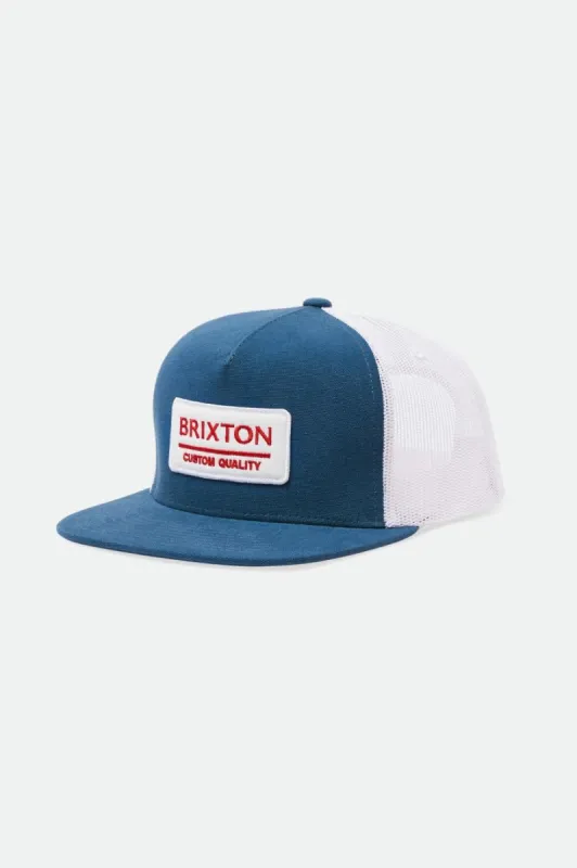 Palmer Proper MP Trucker Hat - Pacific Blue/White sold by Brixton