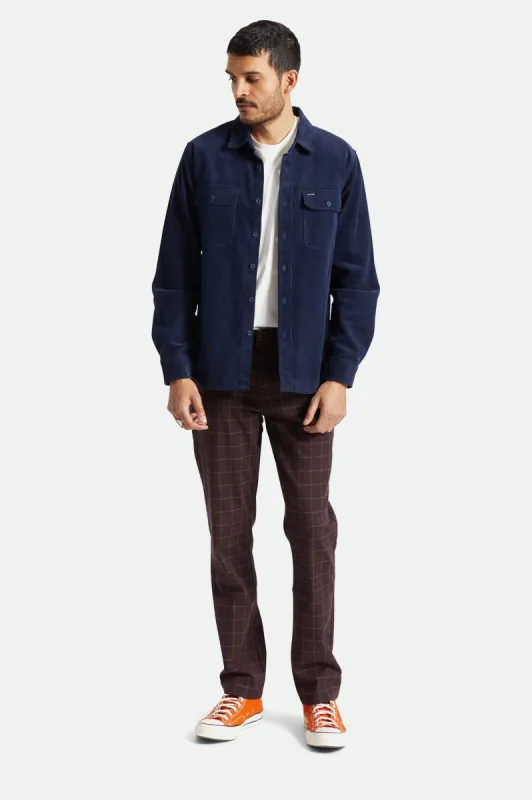 Bowery Corduroy L/S Flannel - Navy sold by Brixton