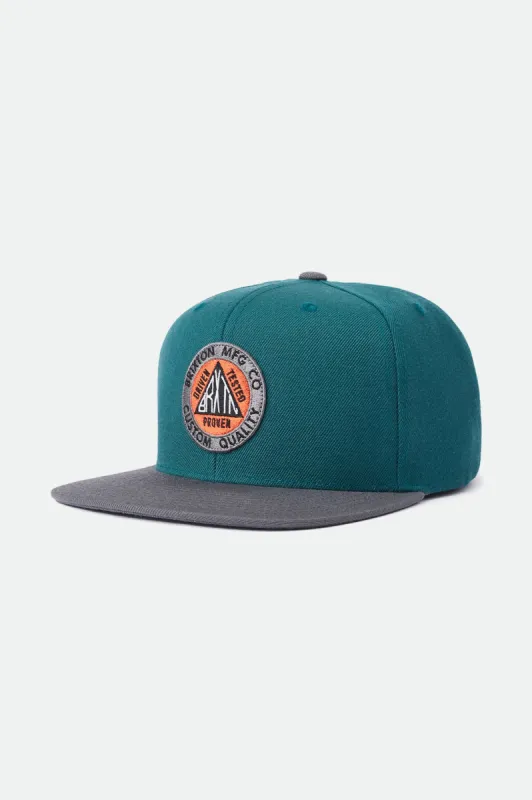 Mason MP Snapback - Silver Pine/Charcoal sold by Brixton