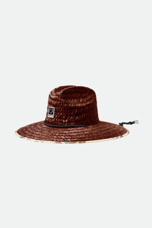 Alpha Square Lifeguard Hat - Dark Earth/Straw sold by Brixton