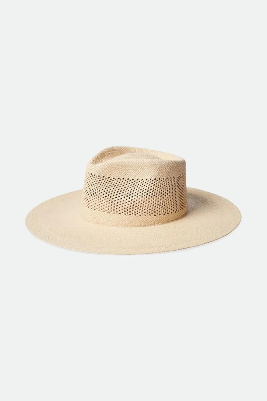 Jo Panama Straw Rancher Hat - Catalina Sand sold by Brixton
