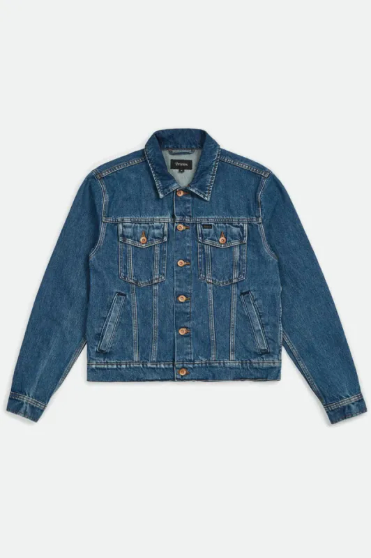 Cable Denim Jacket - Worn Indigo made by Brixton