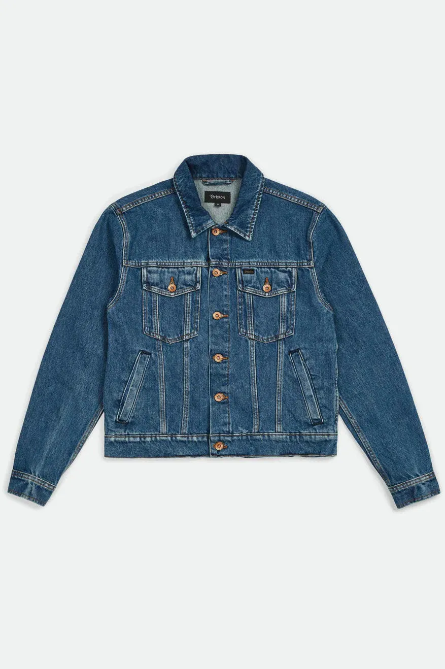 Cable Denim Jacket - Worn Indigo sold by Brixton