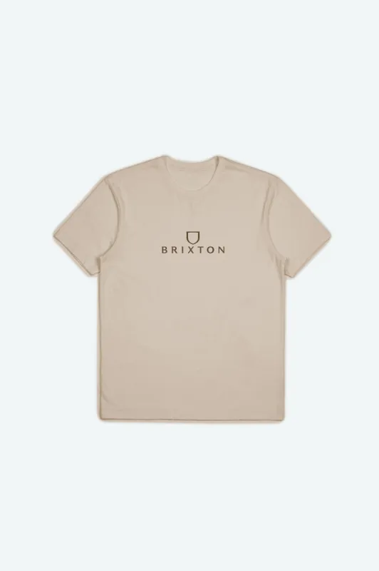 Alpha Thread S/S Standard Tee - Cream sold by Brixton