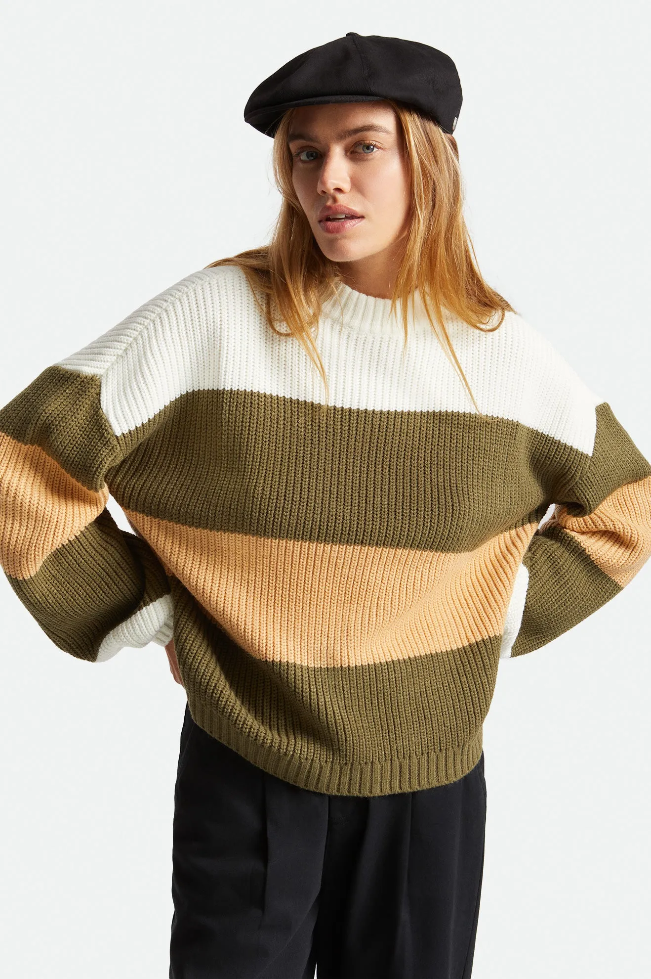 Madero Sweater - Military Olive sold by Brixton