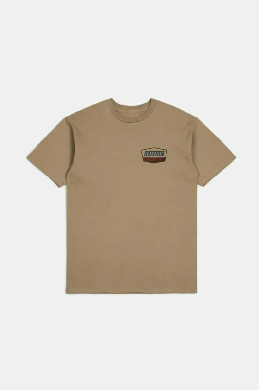 Regal S/S Standard T-Shirt - Tiger's Eye/Navy/Brown sold by Brixton