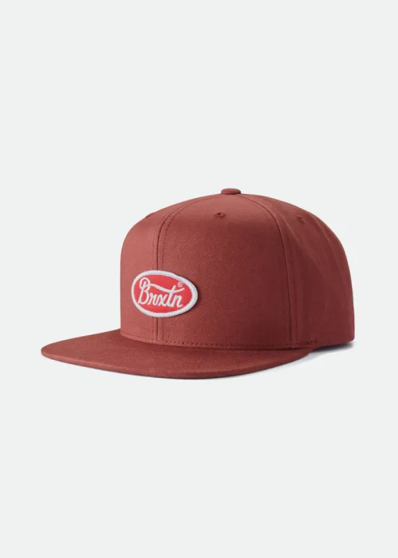 Parsons MP Snapback - Dark Brick sold by Brixton