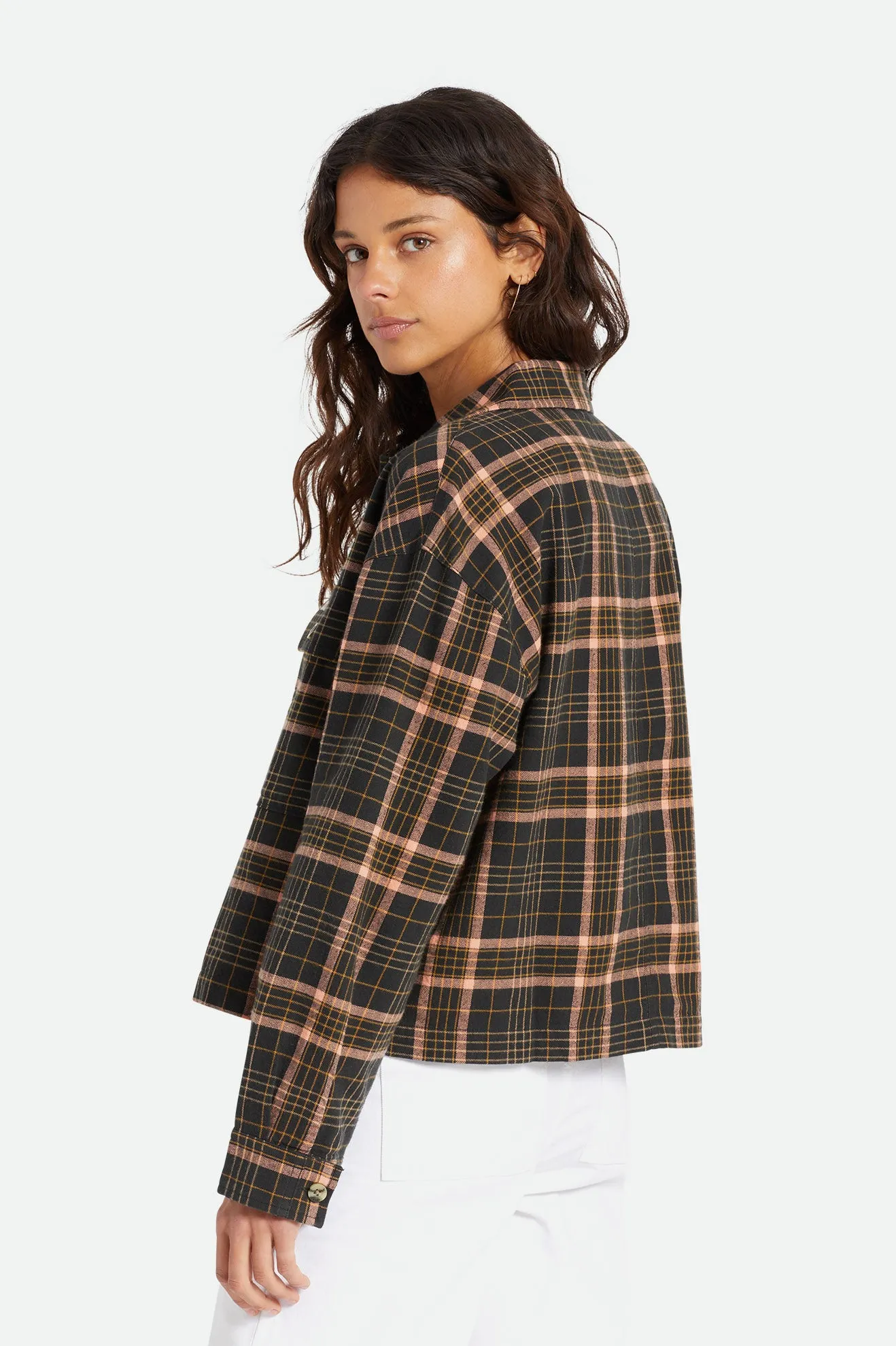 Bowery Women's Lightweight L/S Flannel - Washed Black sold by Brixton product image thumbnail 4