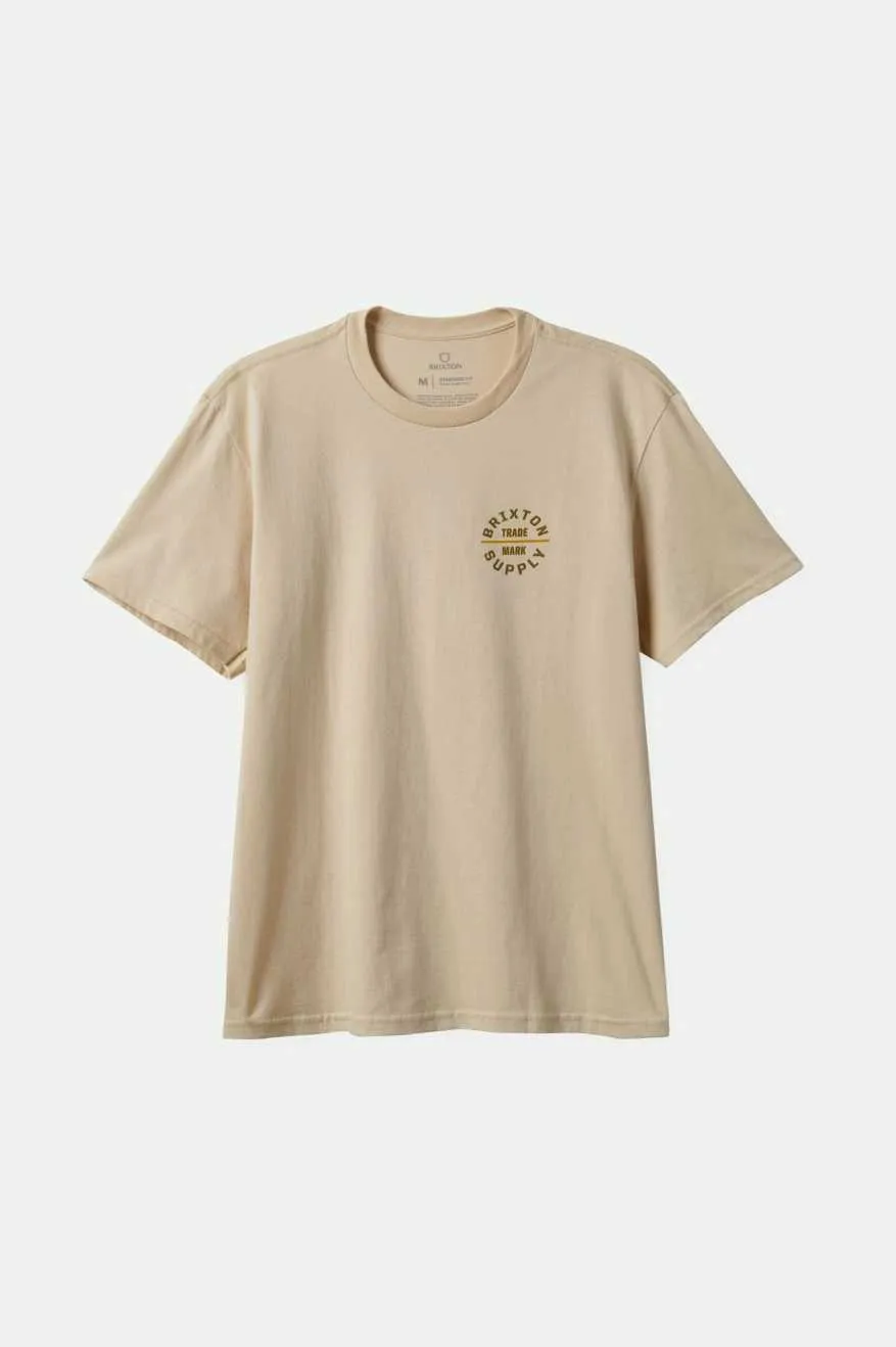 Oath V S/S Standard T-Shirt - Cream/Grey/Mustard sold by Brixton