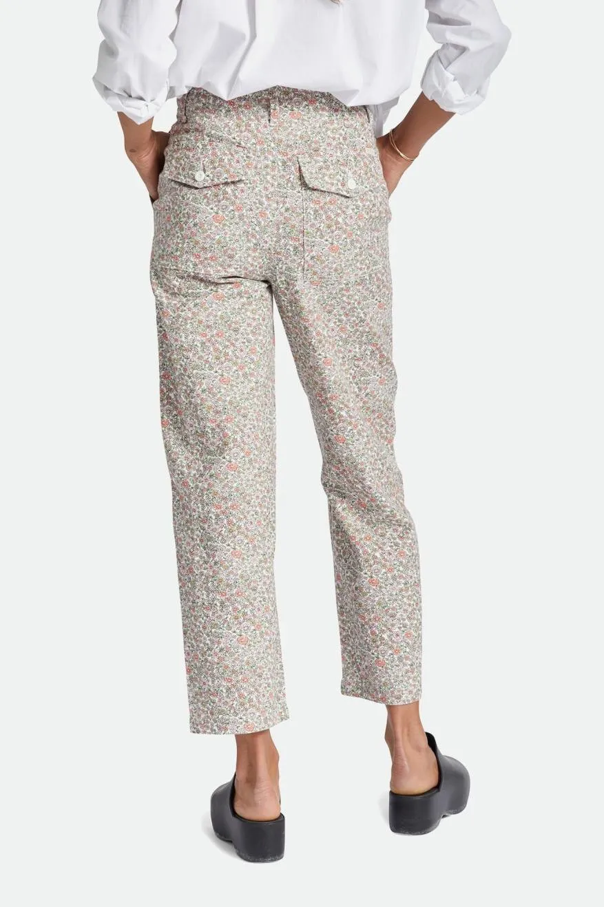 Vancouver Pant - White Floral sold by Brixton product image thumbnail 4