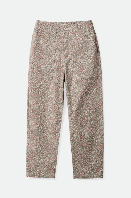 Vancouver Pant - White Floral sold by Brixton
