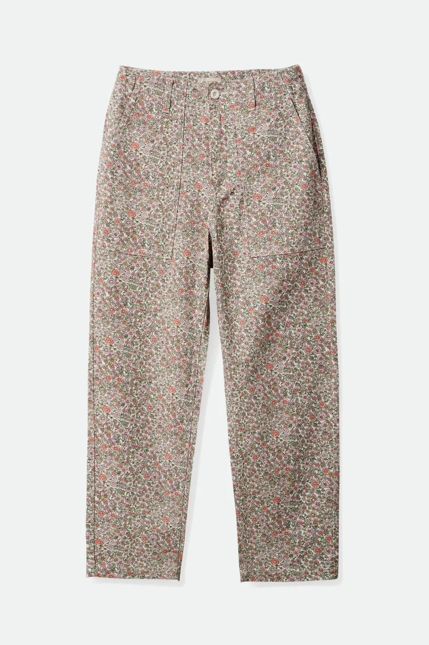 Vancouver Pant - White Floral sold by Brixton