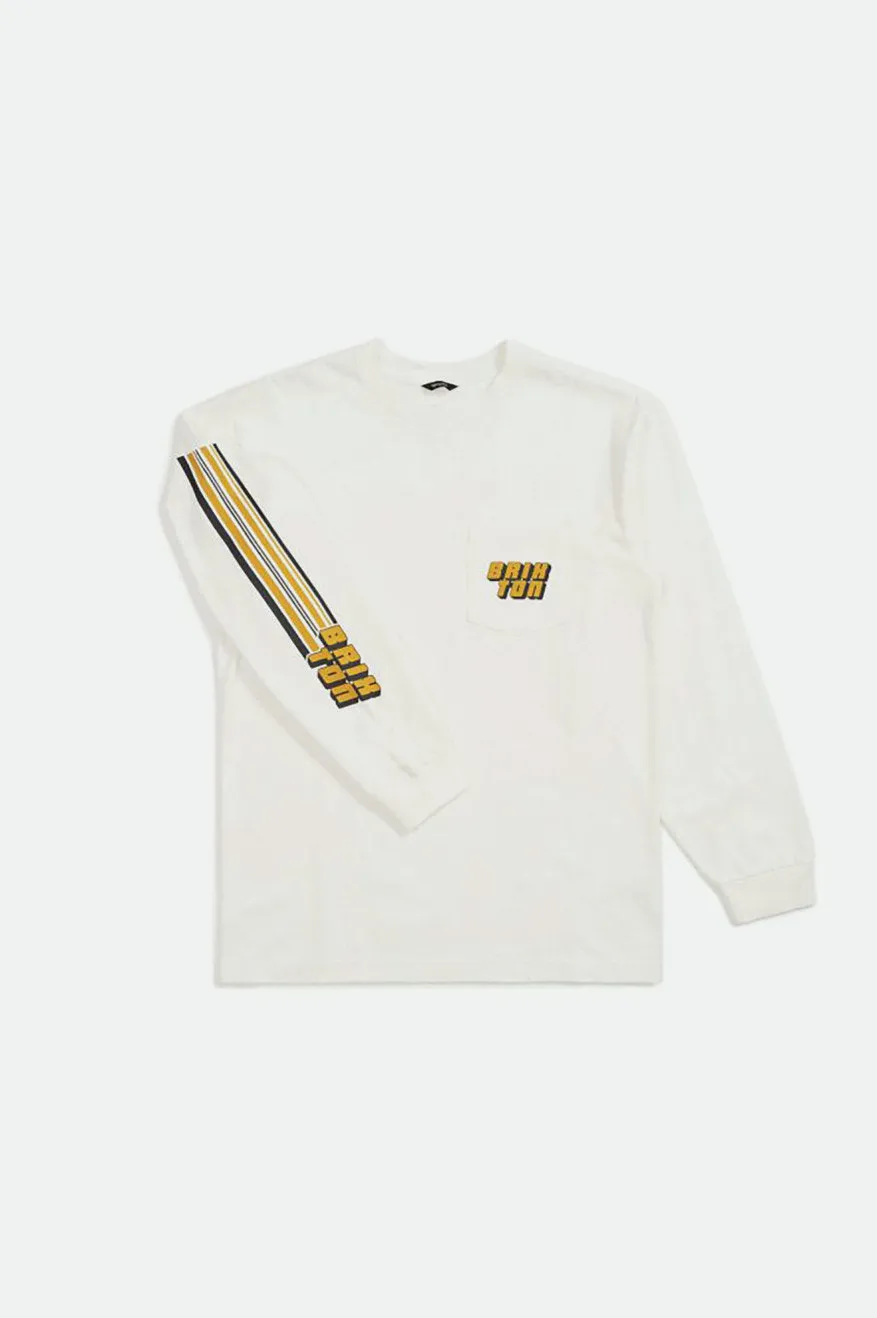 Chiba L/S Standard Pocket Tee - Off White sold by Brixton