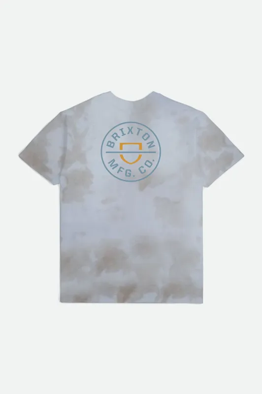 Crest II S/S Standard Tee - Mojave/White Cloud Wash sold by Brixton