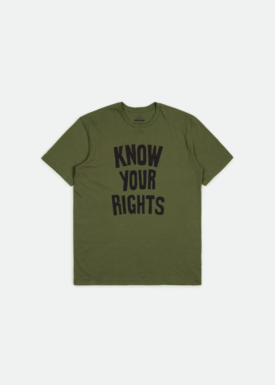 Strummer Know Your Rights II S/S Standard Tee - Military Green sold by Brixton