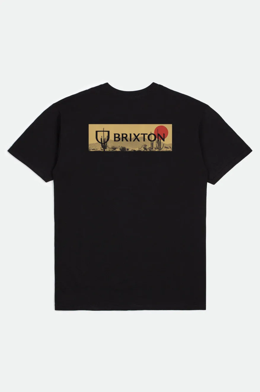 Alpha Block S/S Standard Tee - Black/Blonde sold by Brixton product image thumbnail 2