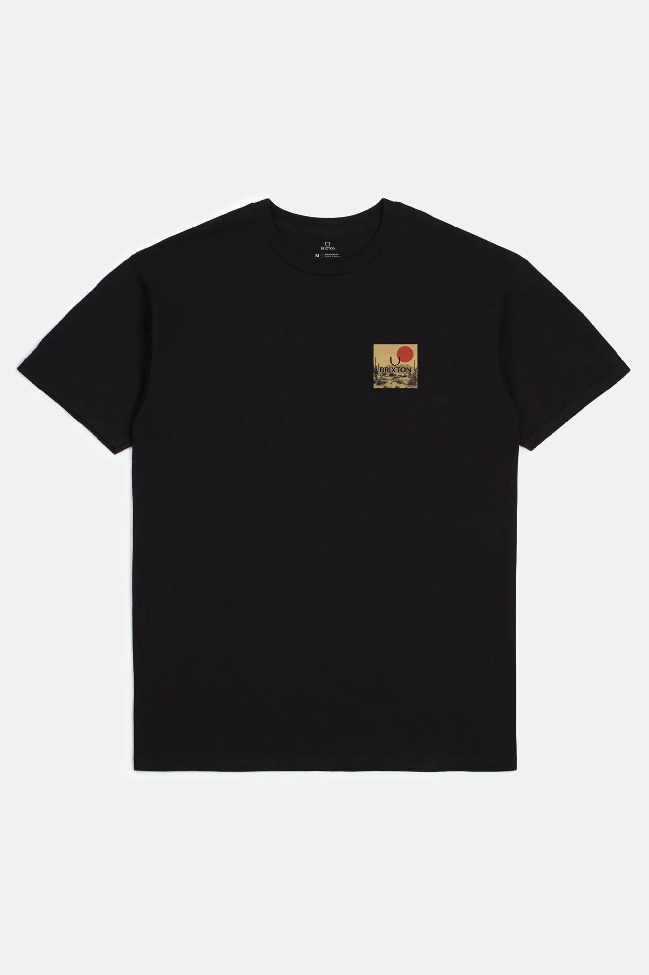 Alpha Block S/S Standard Tee - Black/Blonde sold by Brixton