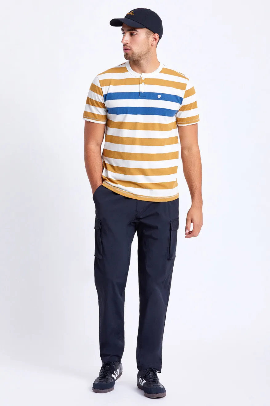 Hilt S/S Henley Knit - Off White/Bronze/Joe Blue sold by Brixton product image thumbnail 2