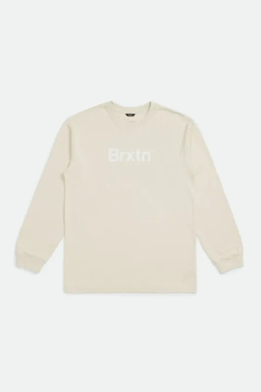 Crowd II L/S Tee - Stone sold by Brixton