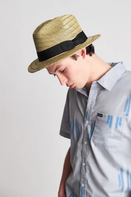 Rollins Fedora - Tan/Black sold by Brixton