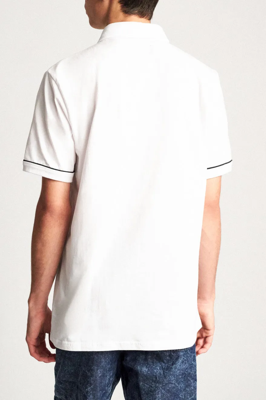 Carlos S/S Polo Knit - White/Black sold by Brixton product image thumbnail 3