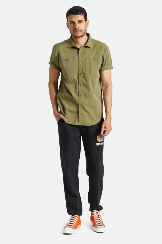 Charter Utility S/S Woven Shirt - Military Olive sold by Brixton