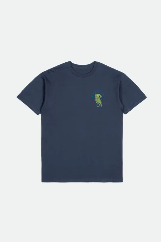 Seeks S/S Standard Tee - Washed Navy sold by Brixton