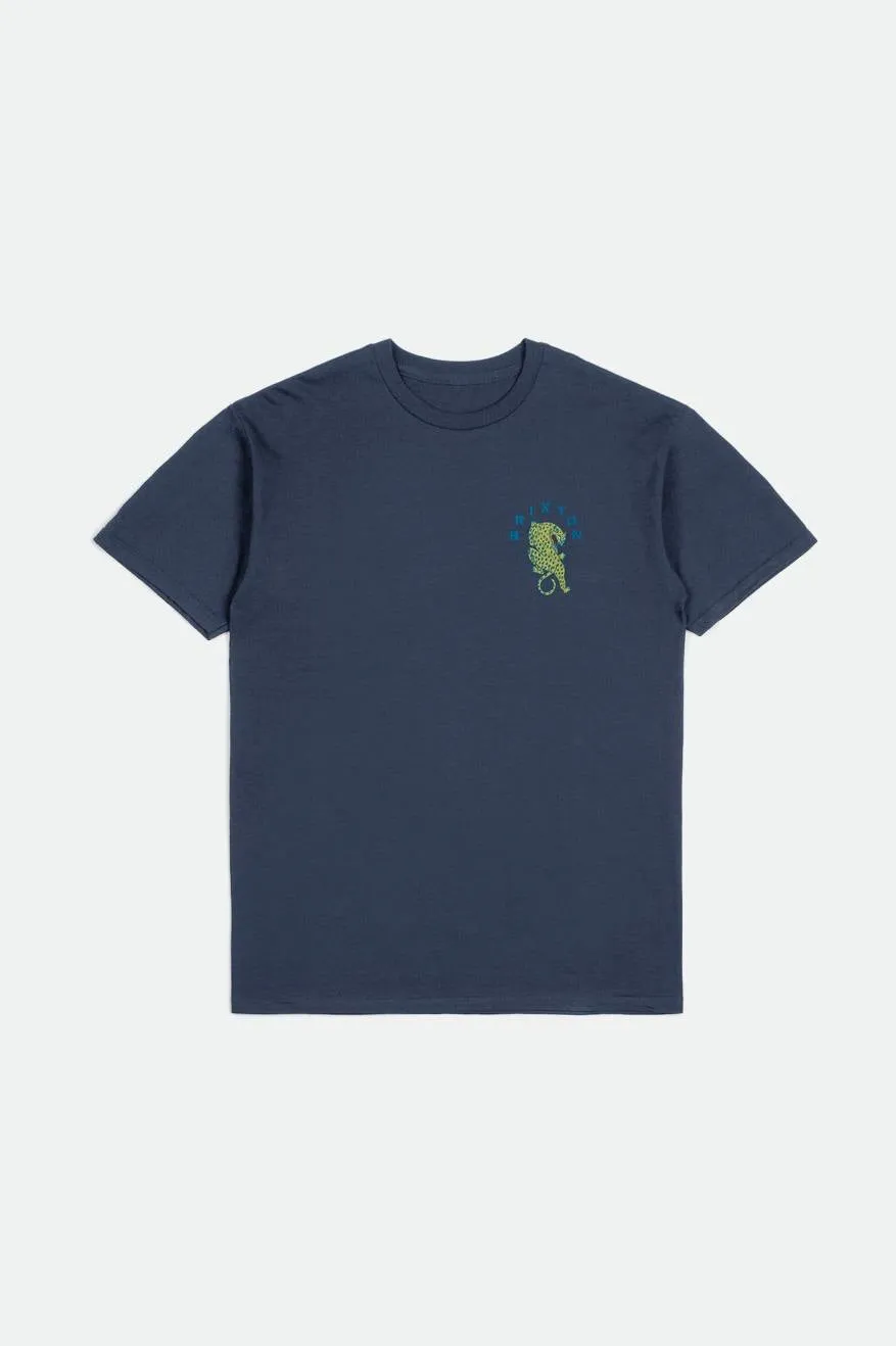 Seeks S/S Standard Tee - Washed Navy sold by Brixton