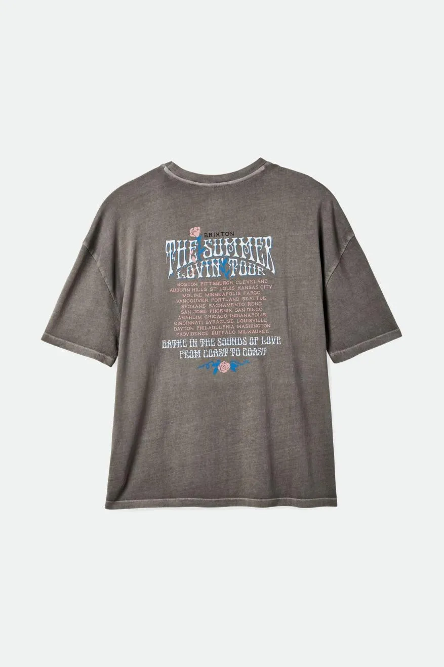 Sounds Of Love Oversized Boyfriend Tee - Washed Black Worn Wash sold by Brixton product image thumbnail 2